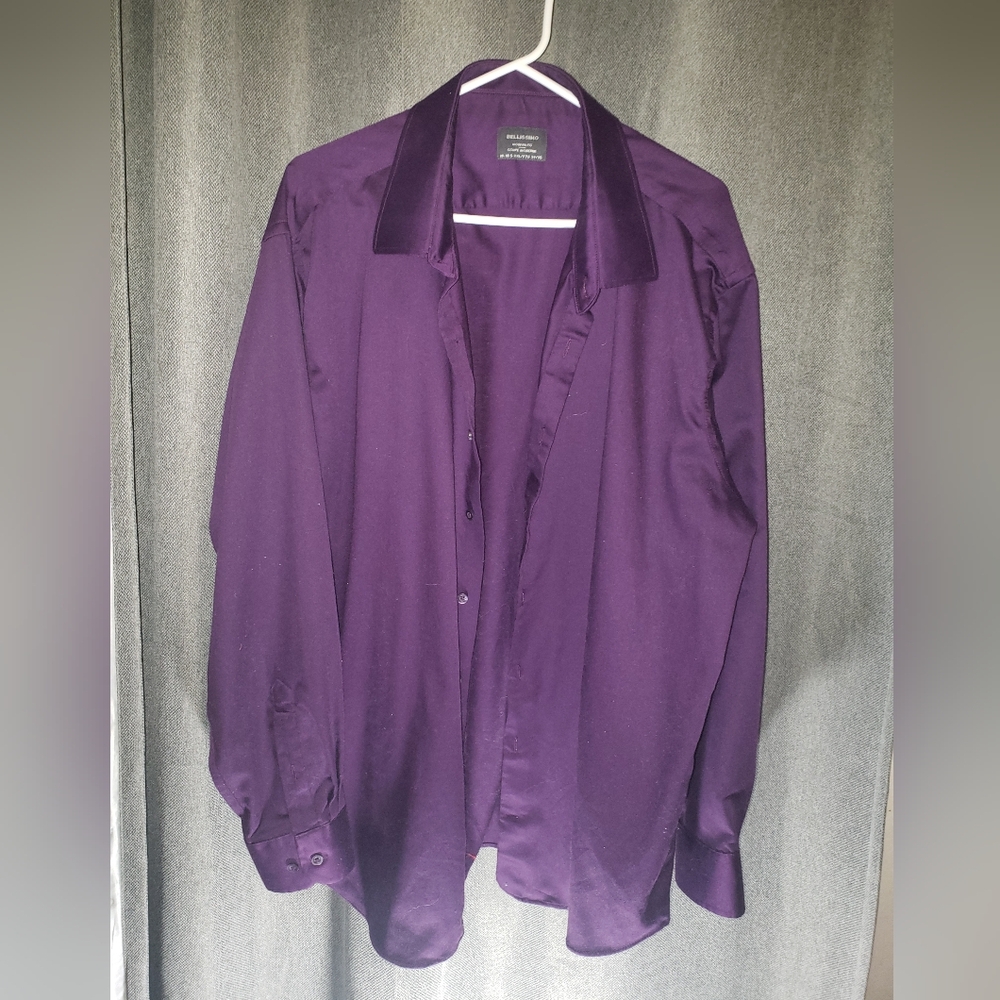 Bellissimo Men's Purple Dress Shirt
